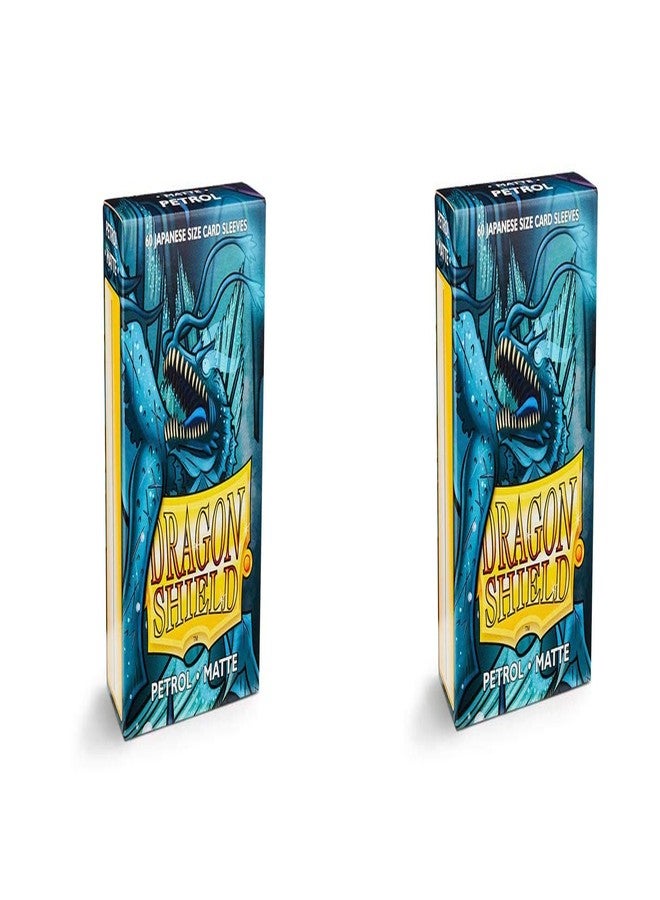 dragon shield 2 Packs Dragon Shield Matte Mini Japanese Petrol 60 ct Card Sleeves Value Bundle! … - Image 2